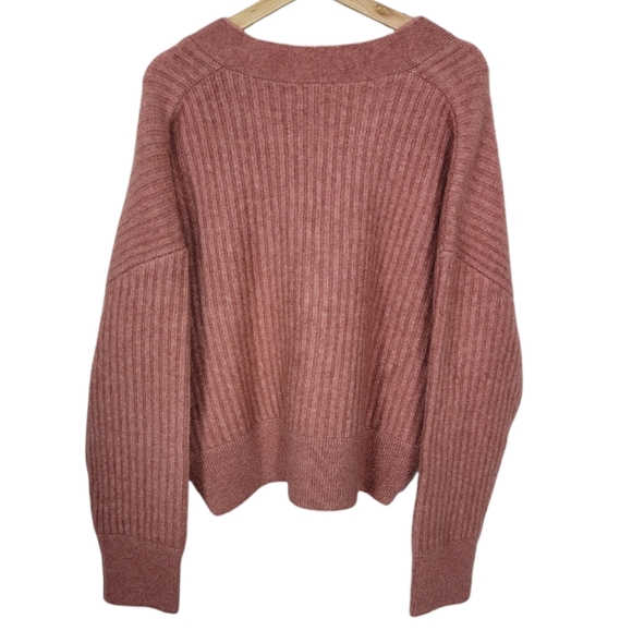 Anine Bing Maxwell Cardigan Mohair Rose Size Large New - Picture 6 of 11